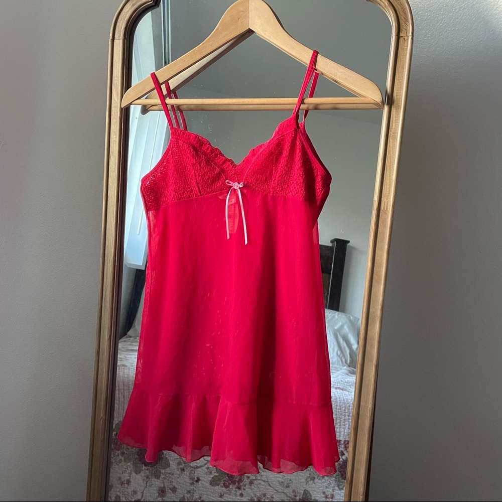 NWT Victoria’s Secret Sheer Red Camisole Tank